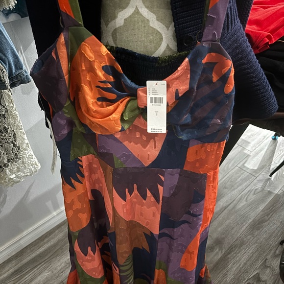 Anthropologie Hutch Printed Twist-Front Ruffle-Hem Dress - Picture 6 of 7